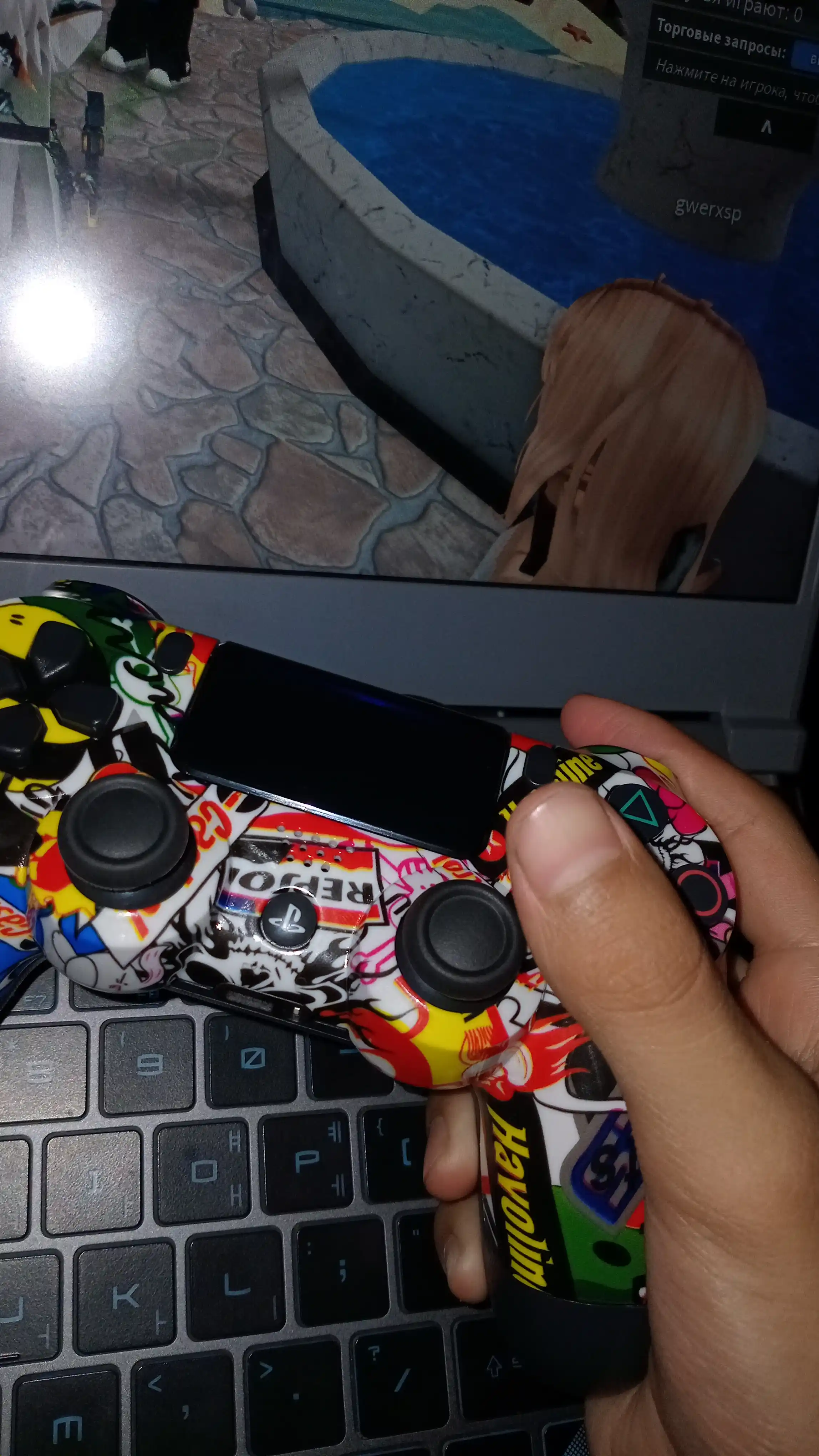 Joystik Dualshock 4 PS4, kompyuter va smartfonlar uchun kontroller