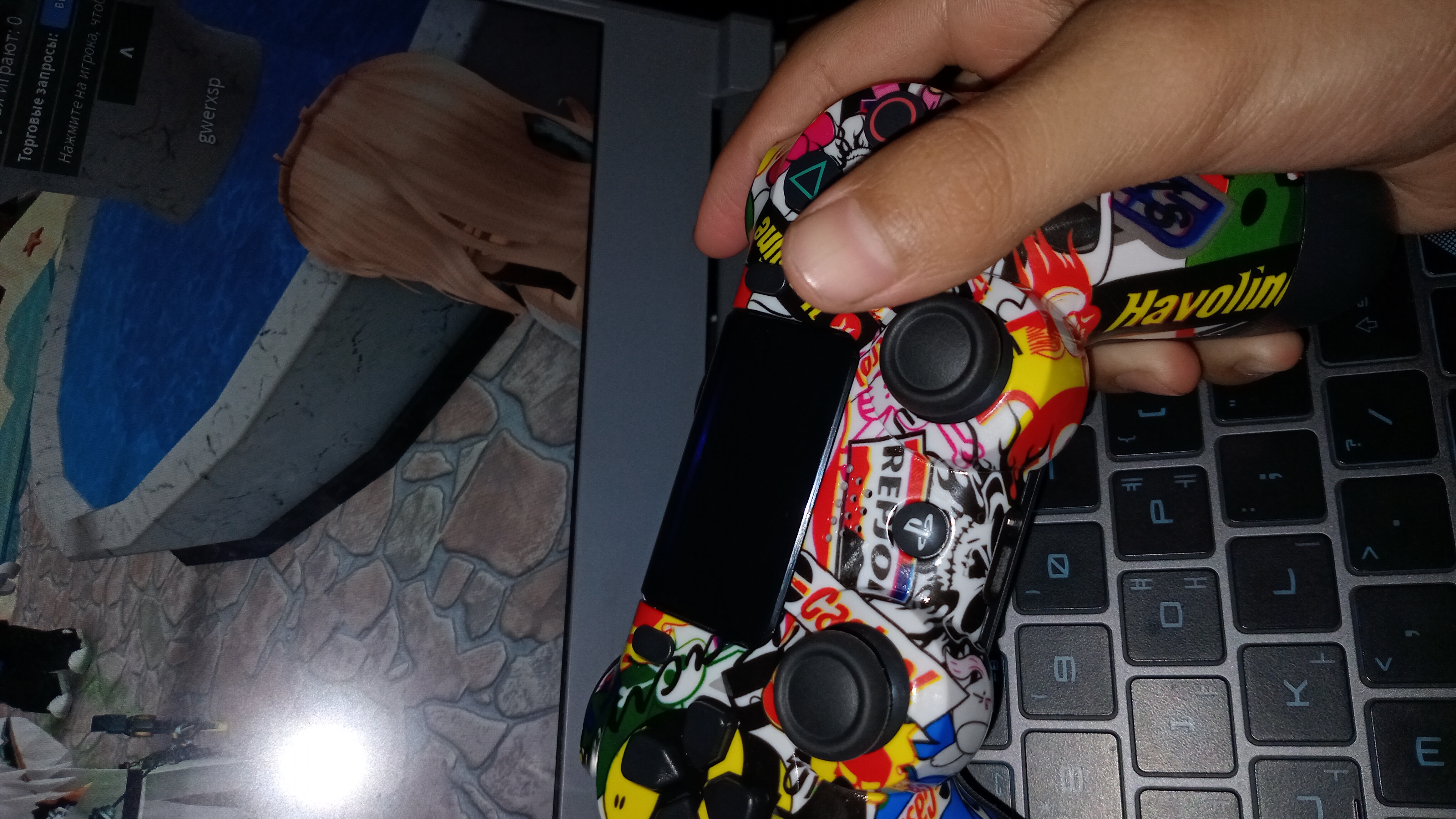Joystik Dualshock 4 PS4, kompyuter va smartfonlar uchun kontroller
