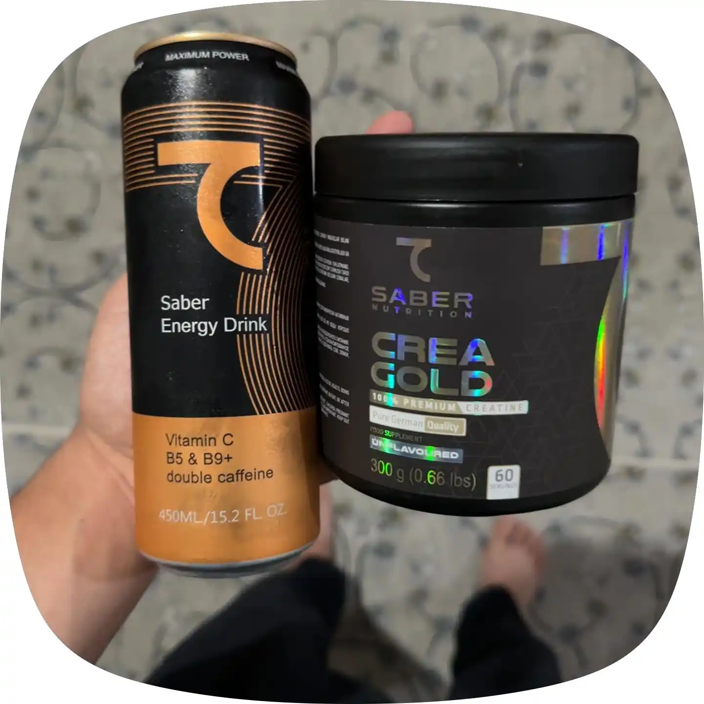 Kreatin monohidrat "7SABER CREATINE CREA GOLD", 300 g, 60 porsiya