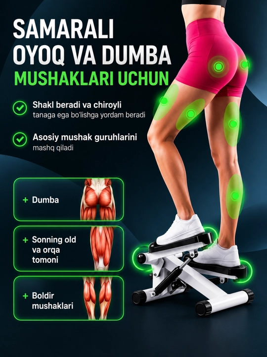 Ekspander va LCD displeyli stepper, uy kardiotrenajyori