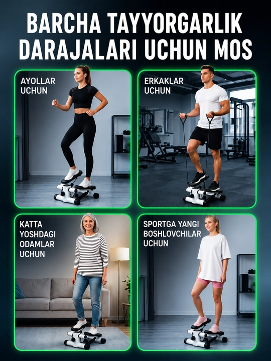 Ekspander va LCD displeyli stepper, uy kardiotrenajyori