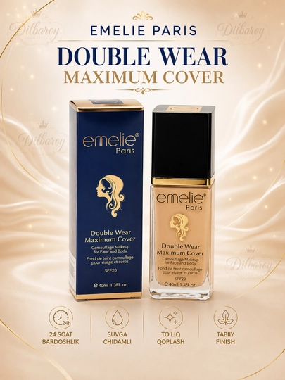Тональный крем для лица Emelie SPF 25, увлажняющий, матовый тон, 40 мл, 1,3, E-103 - 