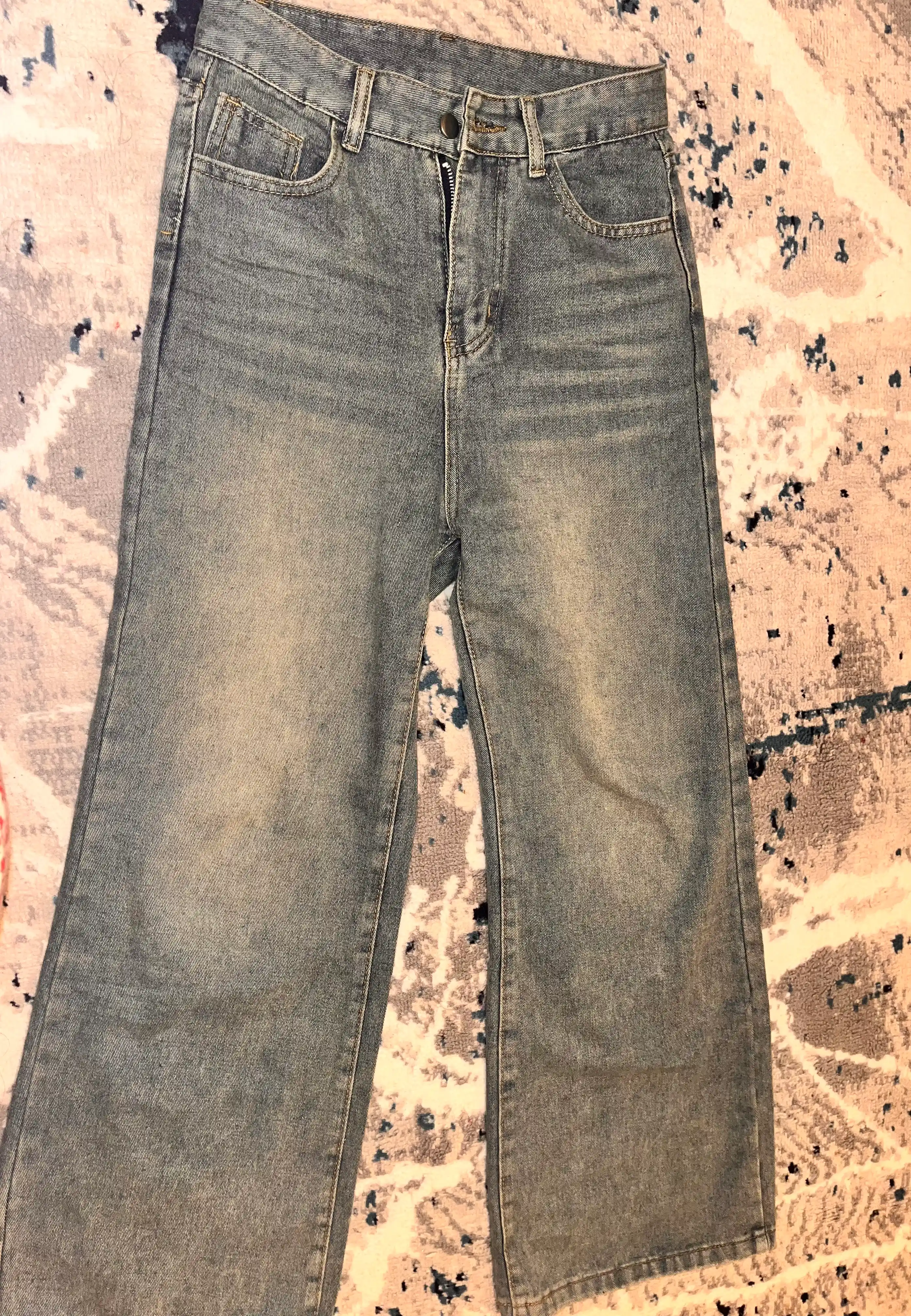 Ayollar jinsi baggy Y2K, oversize keng shim, yuqori bel, erkin kesim, paxta jinsi