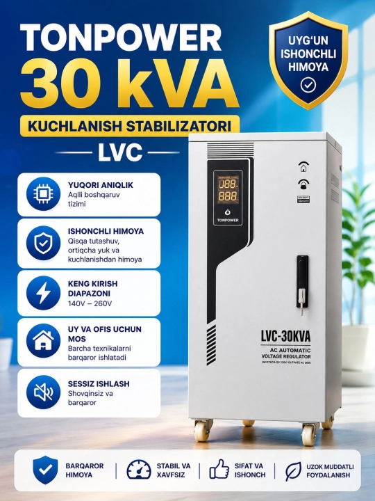 TONPOWER 30 kVA kuchlanish stabilizatori LVC - 