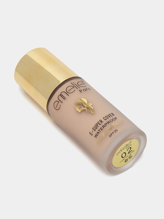Emelie tonal kremi yuz uchun SPF 25, namlovchi, mat 01 va 02 ton, 45 ml