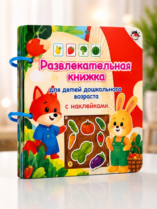 Bolalar uchun rivojlantiruvchi stikerli , o‘quv va o‘yin kitobi - 