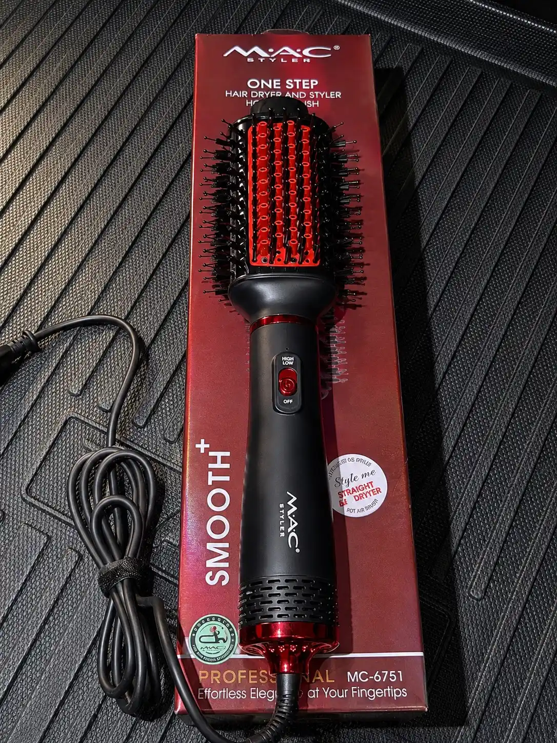 Фен-щётка JRM 1200W для волос, 3 температурных режима, быстрая сушка и укладка волос