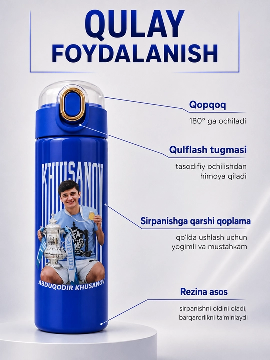 Termos, 400 ml, o'g'il bolalar uchun, maktab uchun zanglamaydigan po'latdan termos