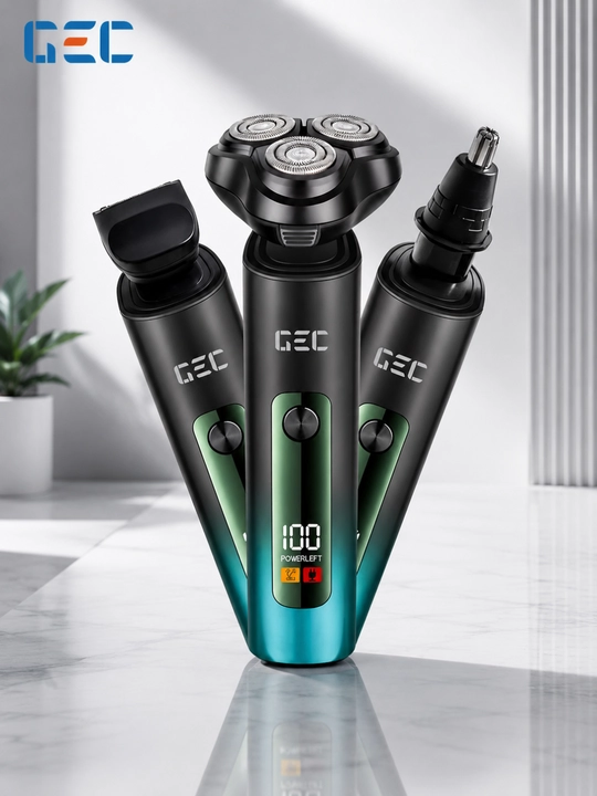 Электробритва и триммер GEC для мужчин 2в1, аккумуляторная, USB, для бороды и носа