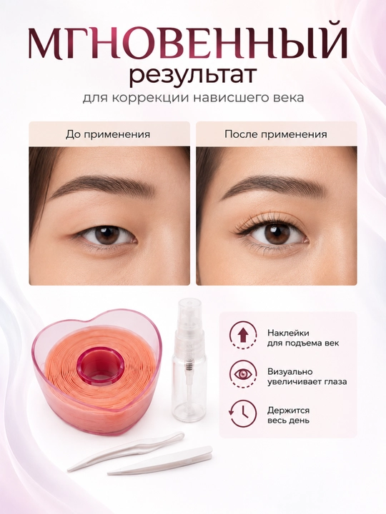 Лифтинг полоски, наклейки для век, полоски для коррекции века, лифтинг полоски для век