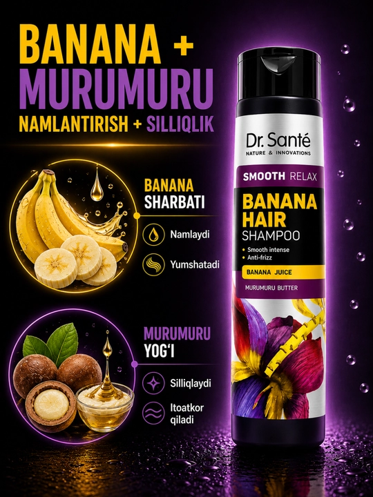 Шампуни Dr.Sante Keratin, Anti Hair Loss, Aloe для восстановления и увлажнения волос, 250
