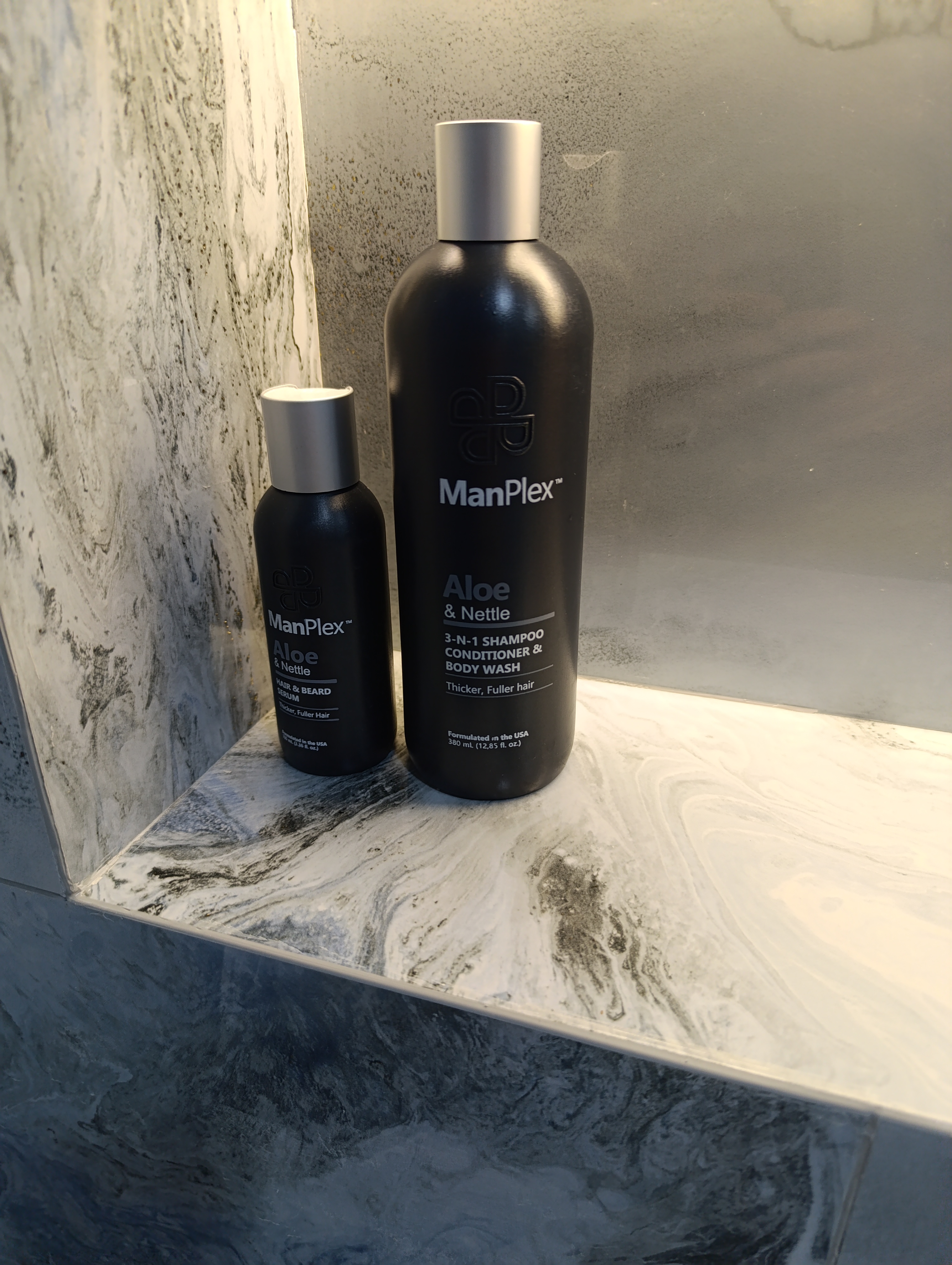 Набор ManPlex 3в1: шампунь, кондиционер, гель для душа + сыворотка для волос и бороды