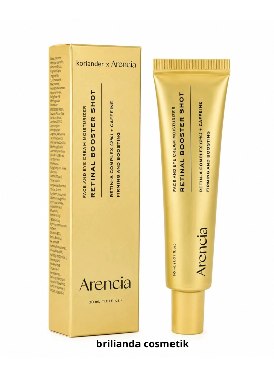 Arencia Retinal Booster Shot 30 ml – Yuz va Ko‘z Atrofi uchun Namlantiruvchi Retinal Krem