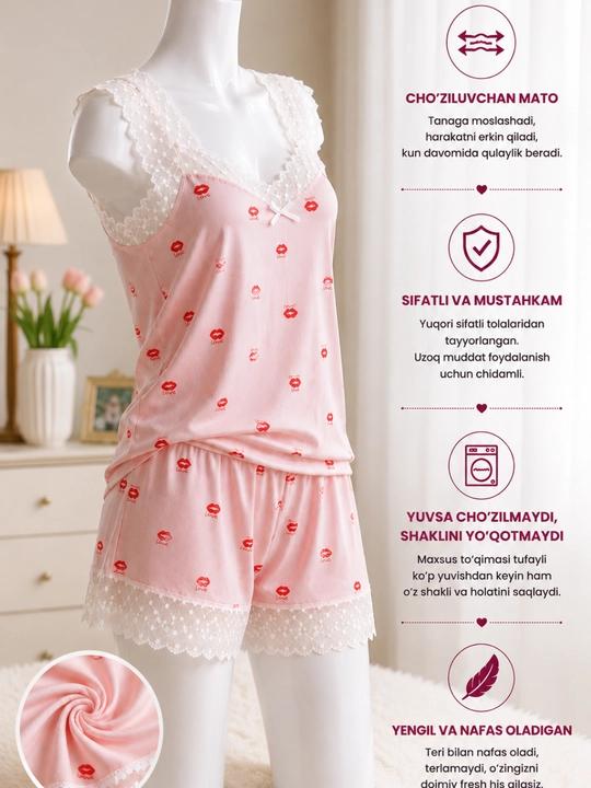 Ayollar uchun yengil pijama