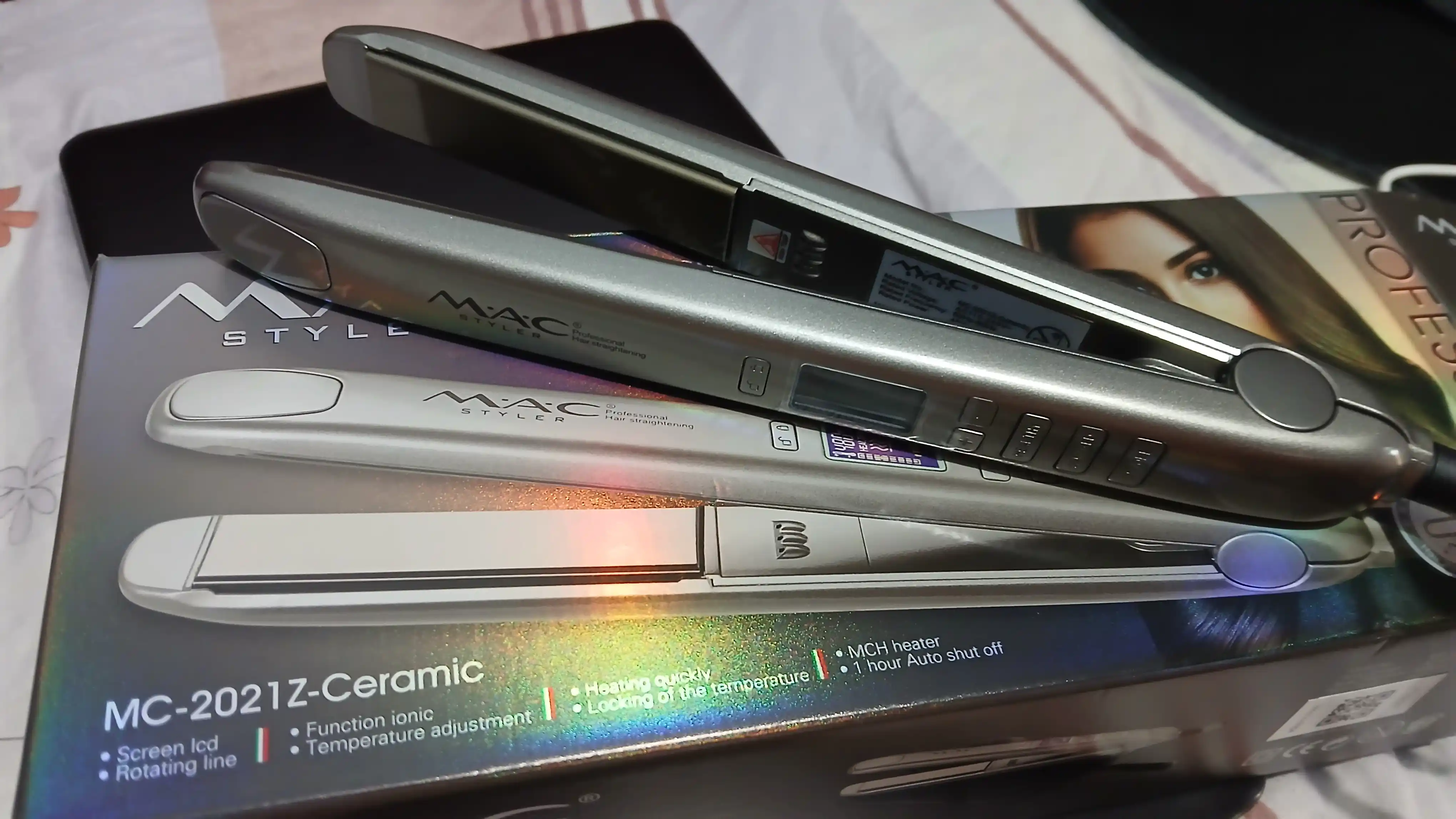 Professional soch tekislovchi dazmol MAC Styler MC-2021 Keramika, LCD displeyli