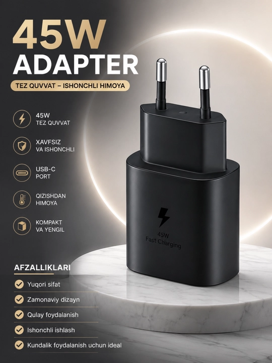 Сетевой адаптер 45w usb-c универсальный - 
