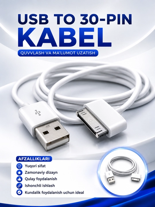 Кабель зарядки для iPhone 4 USB быстрая зарядка и передача данных - 