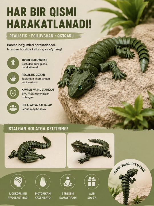 3D figurka-antistress, harakatlanuvchi o‘yinchoq, ajoyib sovg‘a - 