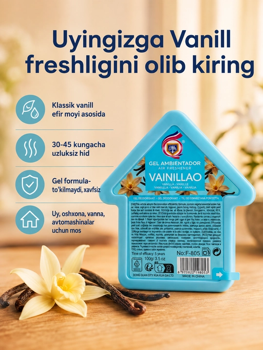 Uy, ofis va avtomobil uchun gelli havo tozalagich, 100 g - 