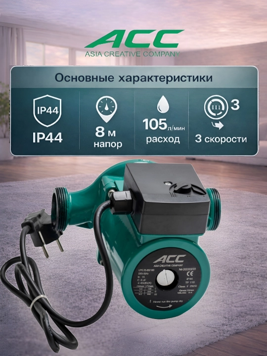 Циркуляционный насос 6 модели ACC LPS25-4-180/32-8-180