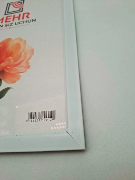 Focus Photo A4 foto ramka Oq, qora va bordo rang 21×29,7 sm, to'plamda 1 ta, uy ofis uchun