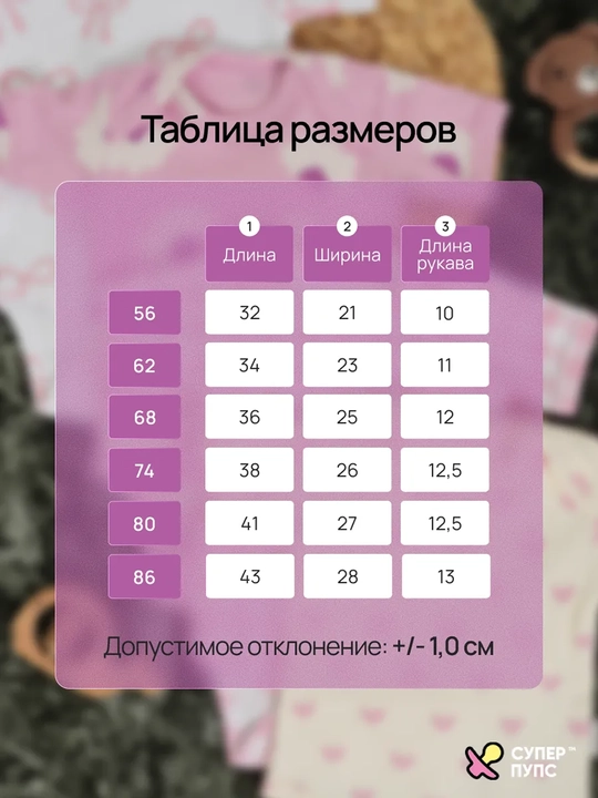 Боди для новорожденных / короткий рукав / хлопок 100% / Супер Пупс / набор 4 шт