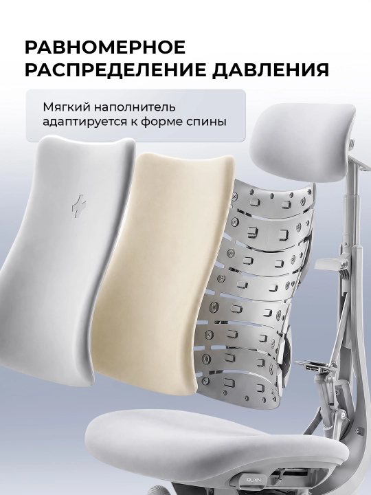 Офисное кресло эргономичное LiberNovo Maxis Airflow / массаж спины / 4D-подлокотник