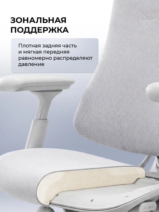 Офисное кресло эргономичное LiberNovo Maxis Airflow / массаж спины / 4D-подлокотник