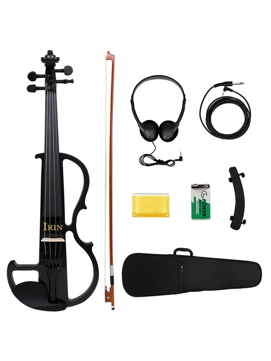 IRIN 4/4 elektron skripka, Silent Electric Violin, naushnik va g'ilof bilan