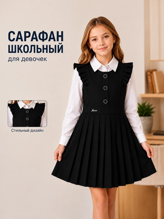 Школьный сарафан для девочек, классический
