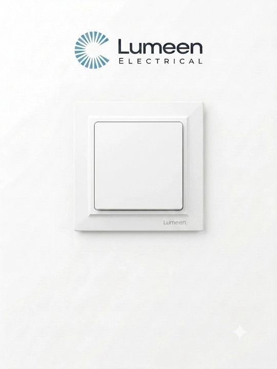 Lumeen Electrical 1 tugmali devor o‘chirgichi, oq, mat yuzali