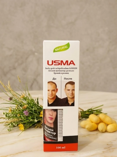 Soch, qosh va kiprik oʻstirish uchun losyon-aktivator Usma Dimeli, 100 ml - 