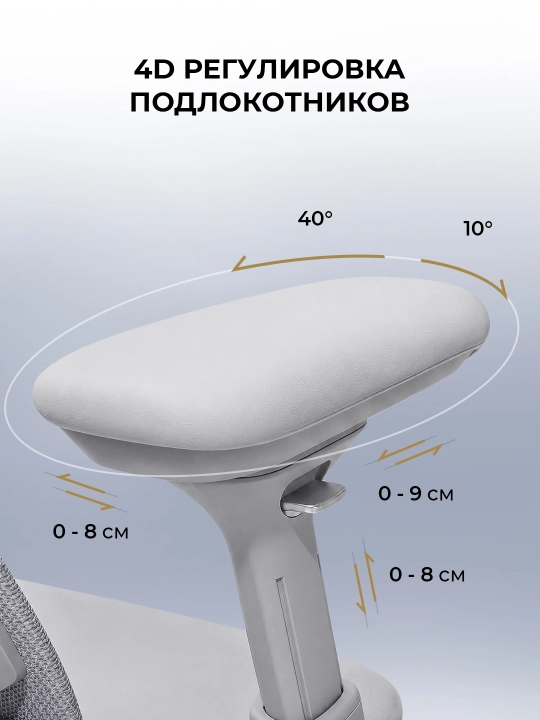 Офисное кресло эргономичное LiberNovo Maxis Electric / массаж спины / 4D-подлокотник
