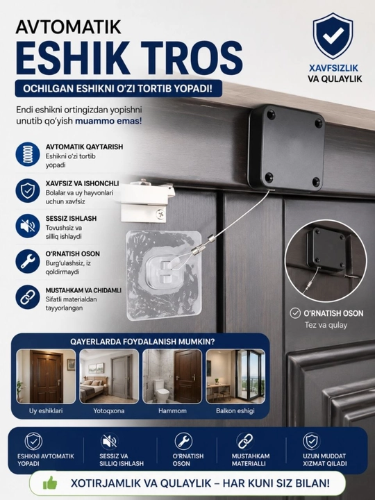 Avtomatik eshik yopuvchi tros - 