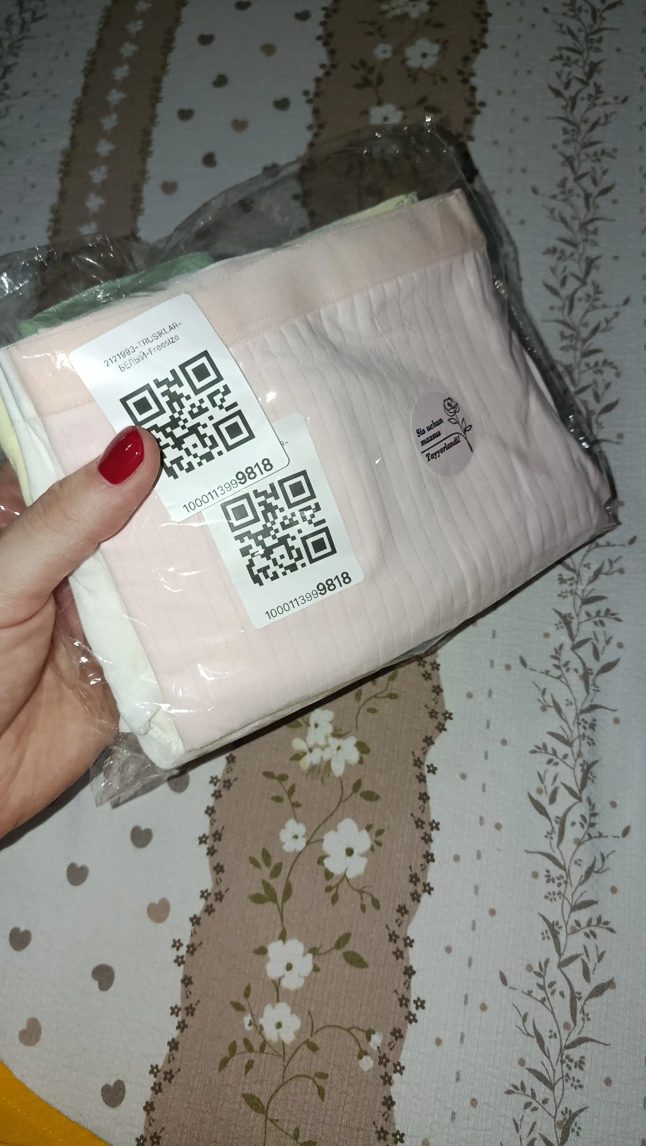 Ayollar trusiklari, paxta, to'plamda 5 dona, ichki kiyim