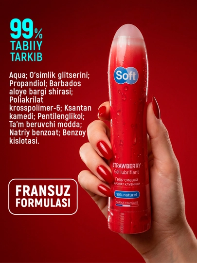 Soft uzoq muddatli yaqinlik to‘plami: uzaytirgich va qulupnayli lubrikant