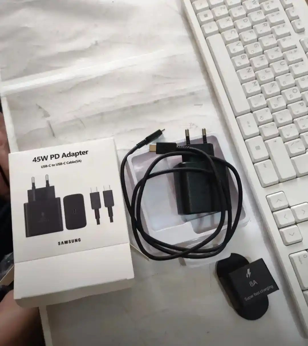Зарядное устройство Samsung 45W, Type-C, быстрая зарядка, адаптер для телефона