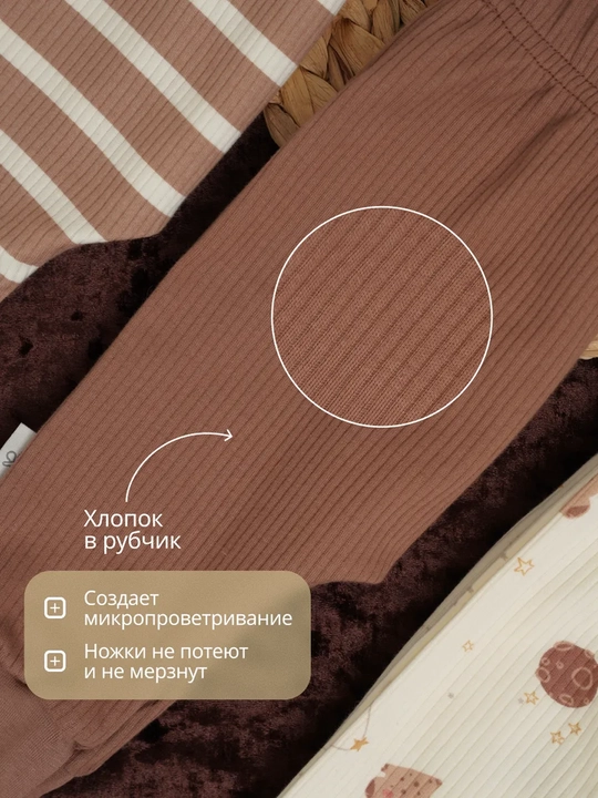 Ползунки для новорожденных, комплект 3 штуки, хлопок, Супер пупс Silver Kids