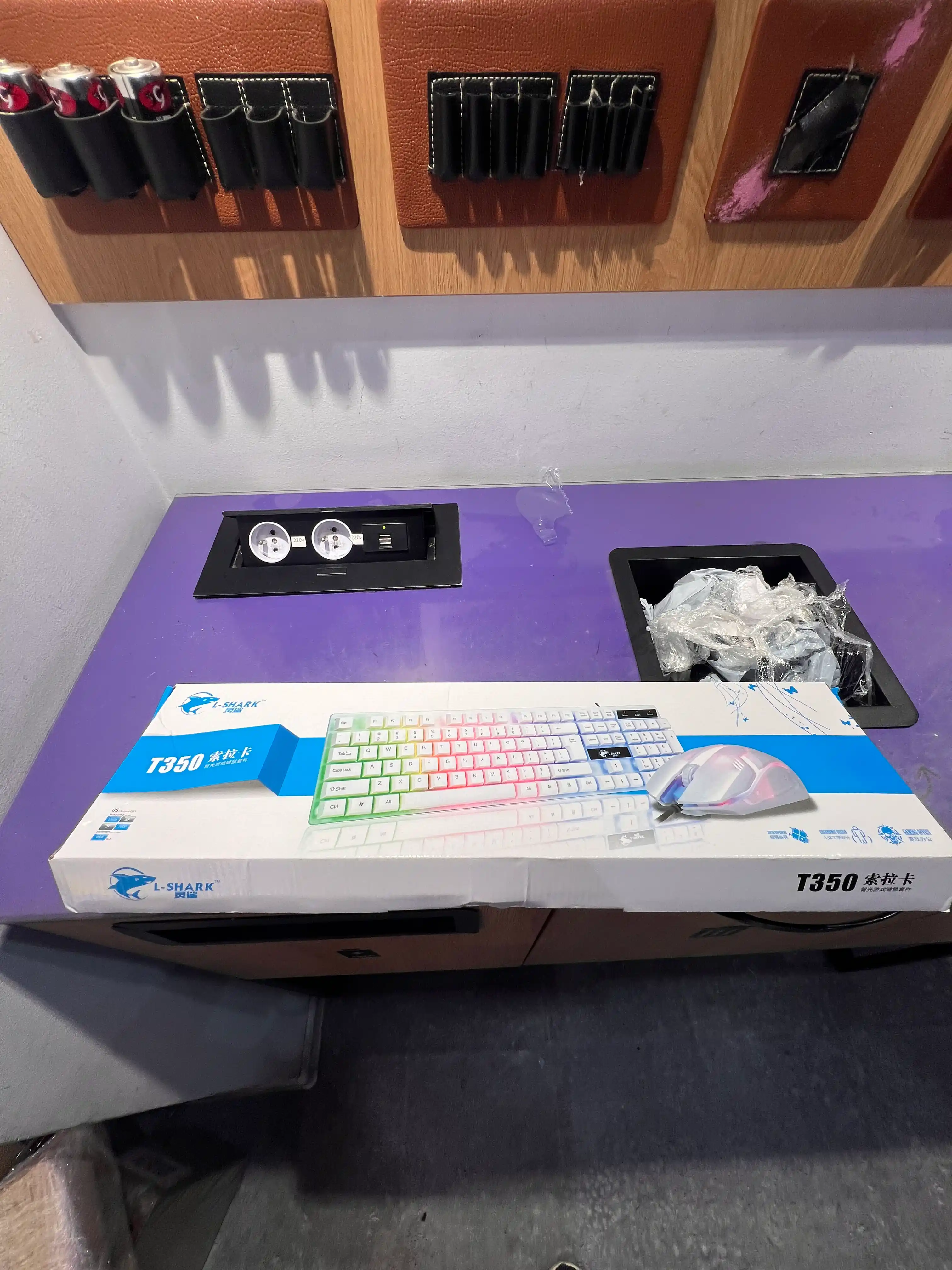 L-SHARK T350 gaming klaviatura va sichqoncha to‘plami, RGB yoritgichli, USB