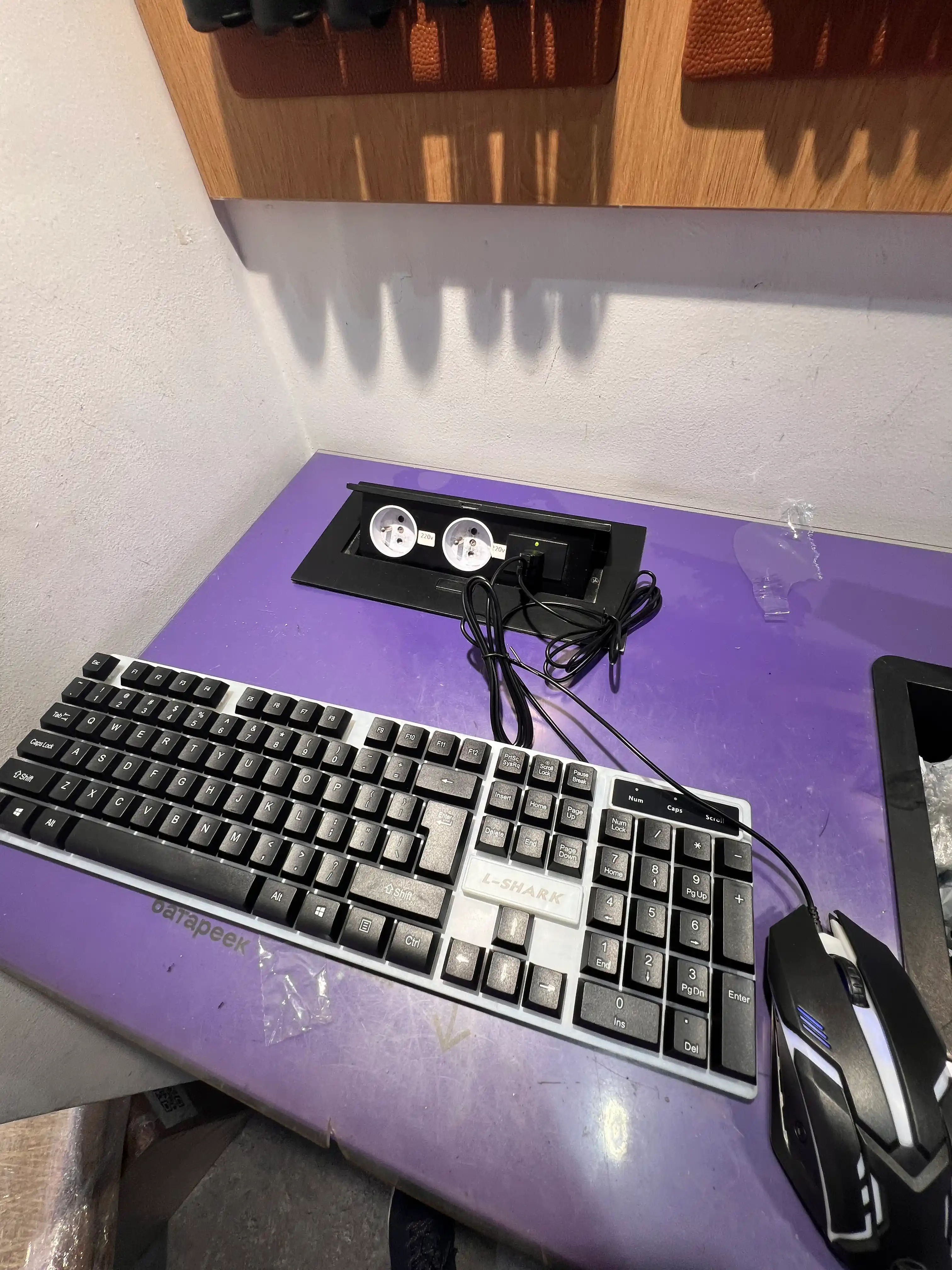 L-SHARK T350 gaming klaviatura va sichqoncha to‘plami, RGB yoritgichli, USB