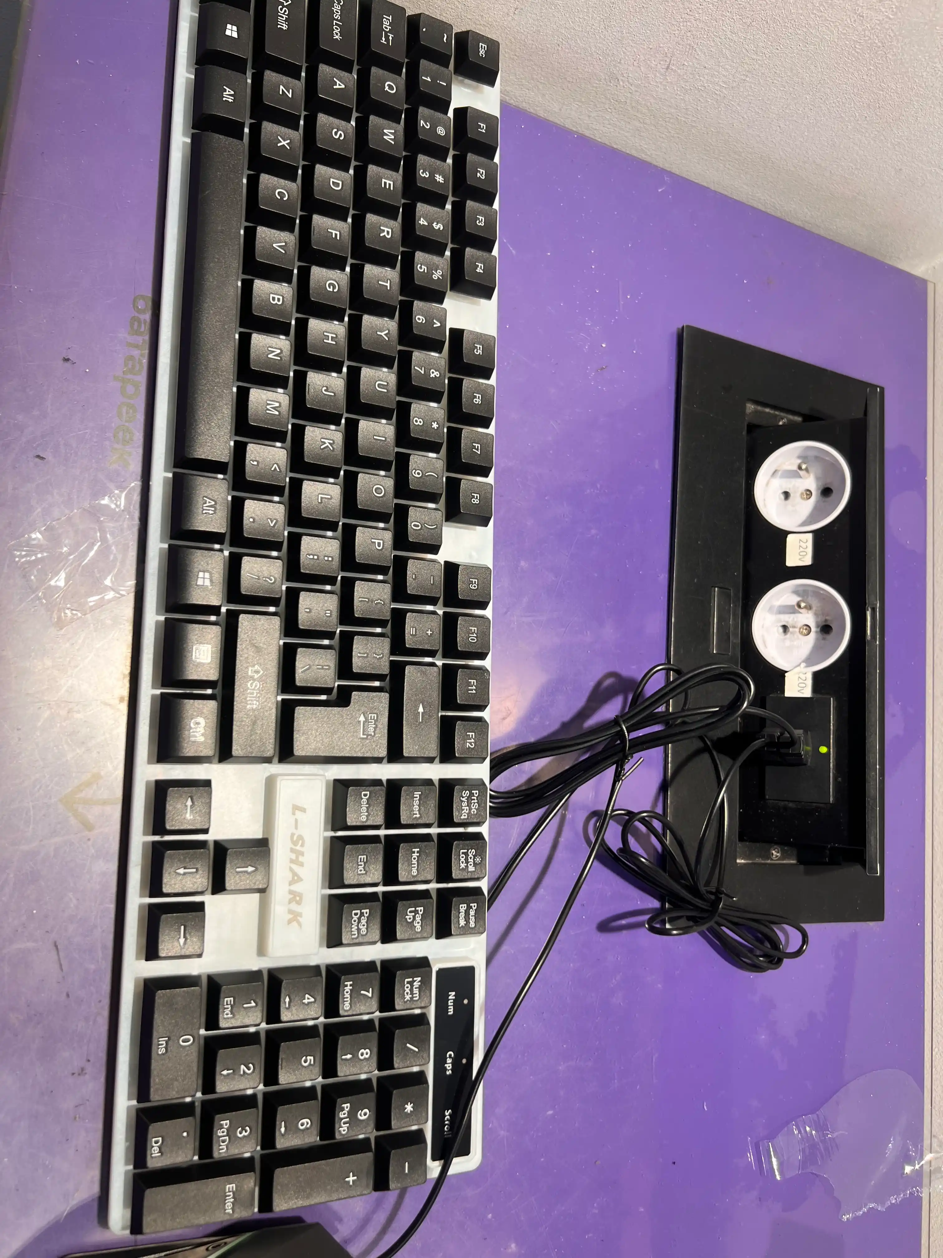 L-SHARK T350 gaming klaviatura va sichqoncha to‘plami, RGB yoritgichli, USB