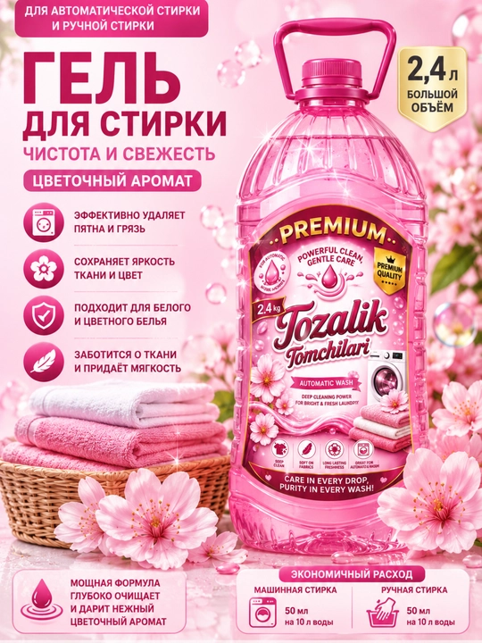 Универсальный Жидкий гель для стирки-Для всех видов загрязнений