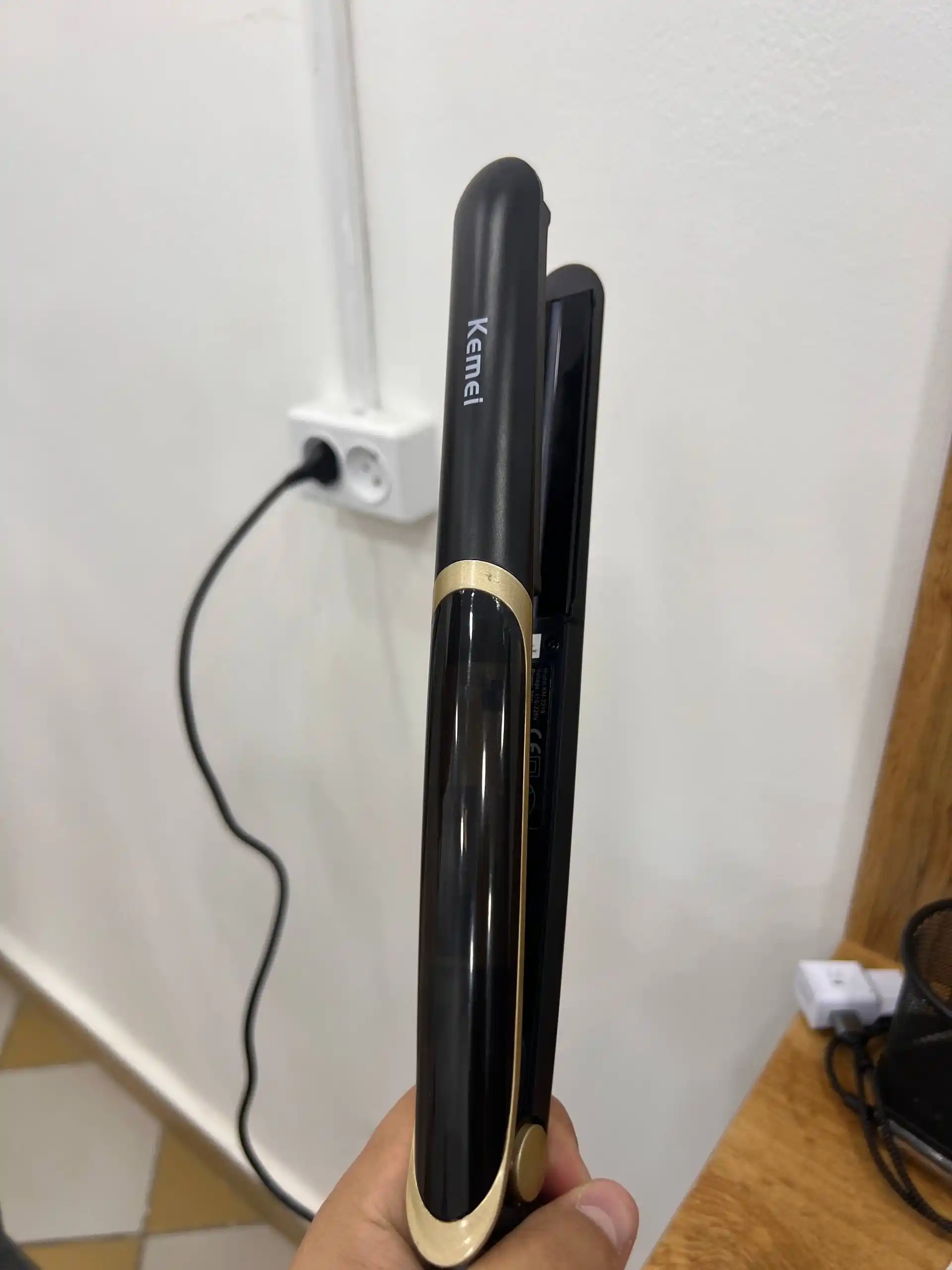 Kemei KM-2219 профессиональный выпрямитель для волос, быстронагревающийся утюжок для волос