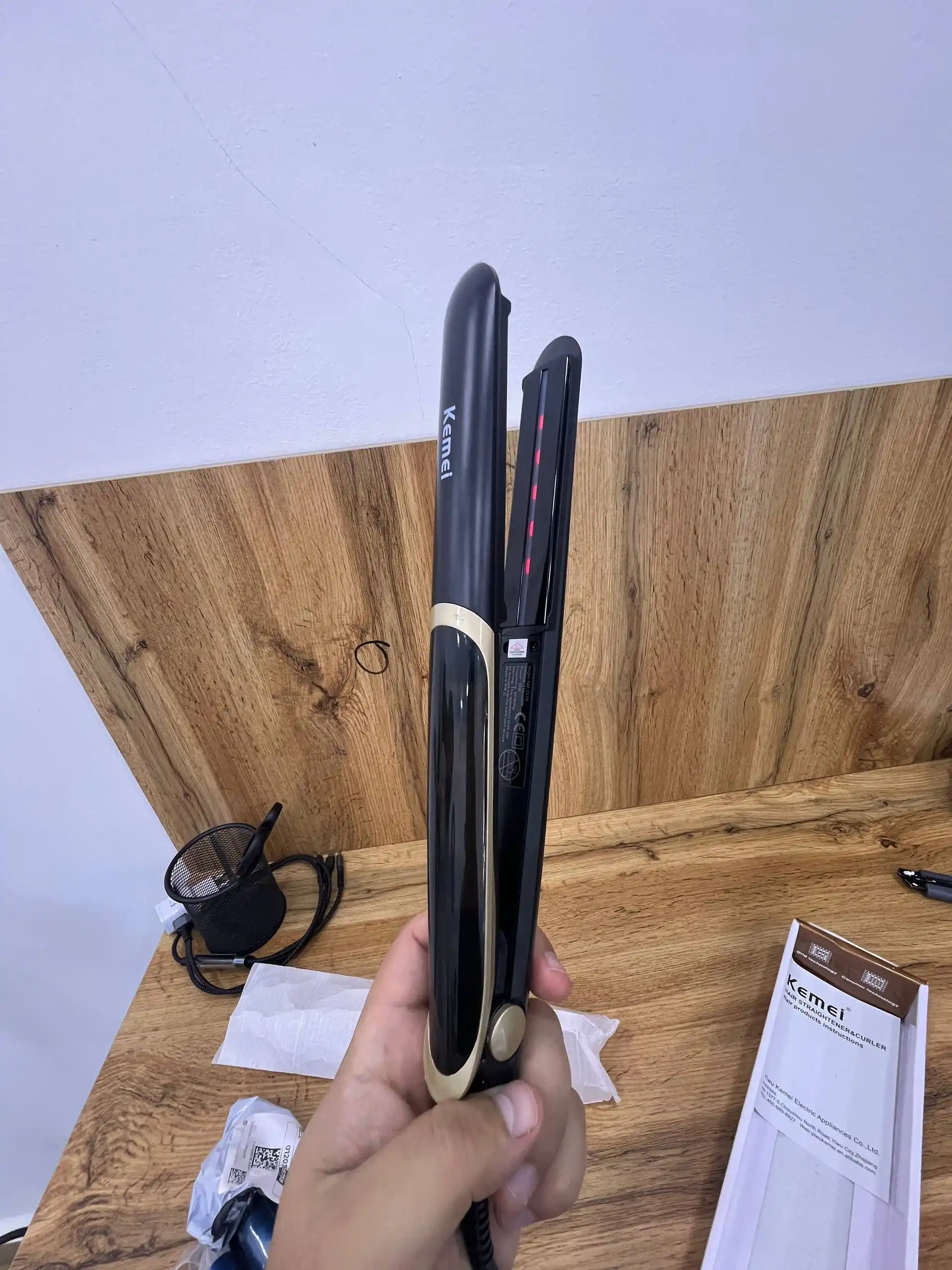 Kemei KM-2219 профессиональный выпрямитель для волос, быстронагревающийся утюжок для волос