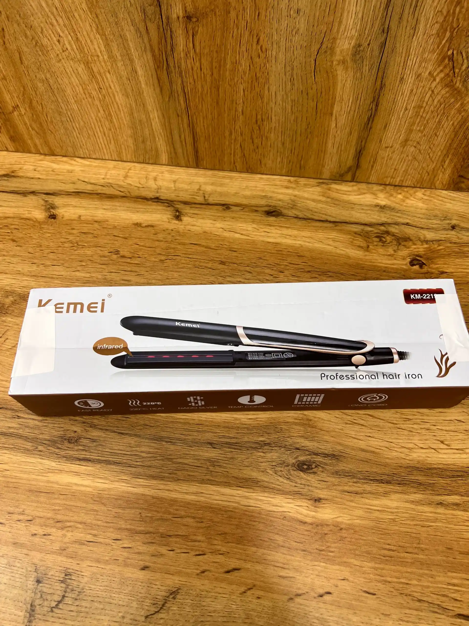 Kemei KM-2219 профессиональный выпрямитель для волос, быстронагревающийся утюжок для волос