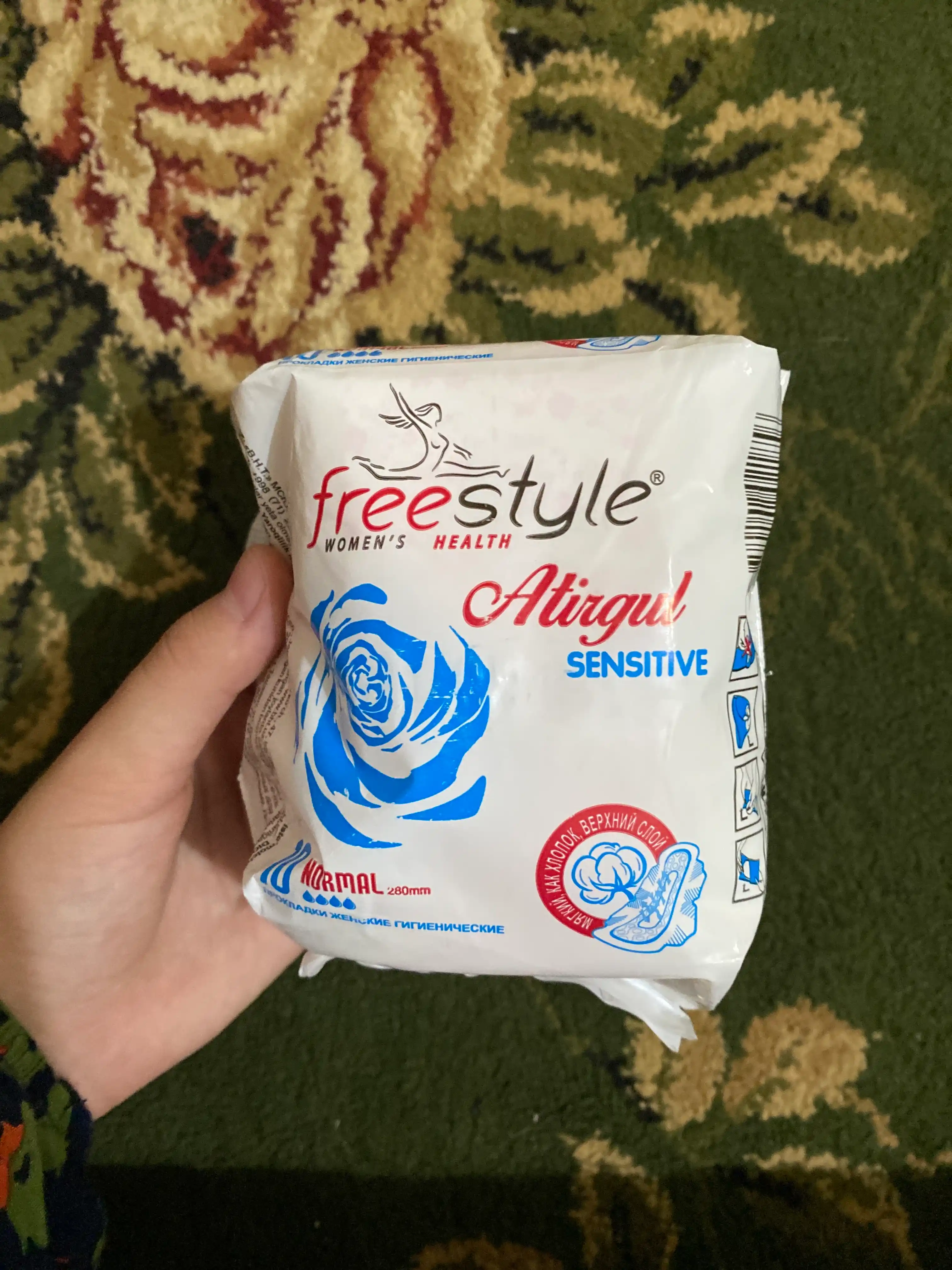 Gigiena prokladkalari Free Style Atirgul Sentetive, 10 dona