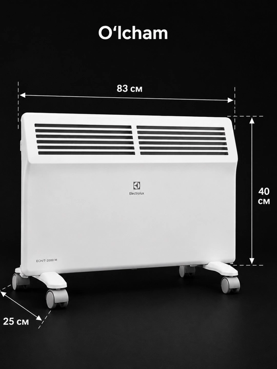 Electrolux ECH/T-2000 M konvektor isitgichi, 25–30 m² uchun