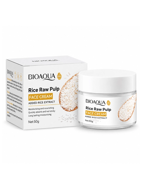 Крем для лица BIOAQUA Rice Raw Pulp с рисовым экстрактом, увлажняющий, 50 г - 