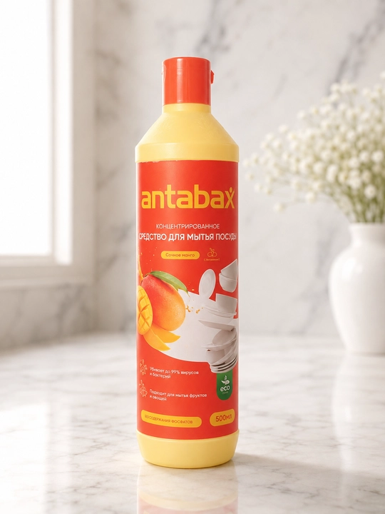 Antabax Idish yuvish uchun konsentrlangan vosita 500 ml, mango-limon-marakuya - 