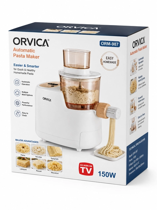 Машина для теста ORVICA ORM-989, макаронная машинка, спагетти, 150 Вт - 